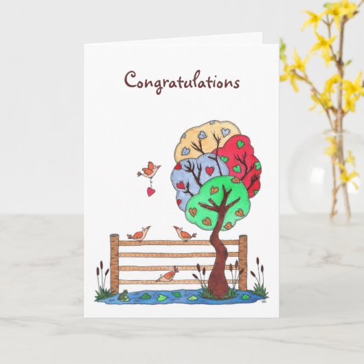 Ein Ort, an dem Sie Ihr Herz schlagen können, Glüc Karte (Gelbe Blume)