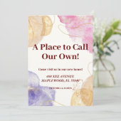 Ein Ort, der unser eigenes Haus aufwärmt rotes Gol Einladung (Stehend Vorderseite)