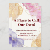 Ein Ort, der unser eigenes Haus aufwärmt rotes Gol Einladung (Vorne/Hinten)