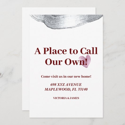 Ein Ort, um unseren eigenen Party-Glitzer zu nenne Einladung (Vorne/Hinten)