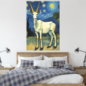 ein Oryx in einer Sternennacht Leinwanddruck (Insitu (Schlafzimmer))