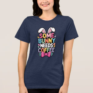Ein Oster-T-Shirt mit lustigem Hasen: Somebunny br Tri-Blend Shirt