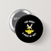 Ein Oster-Wunschstück Huhn-Sonnenbrille Button (Vorne & Hinten)