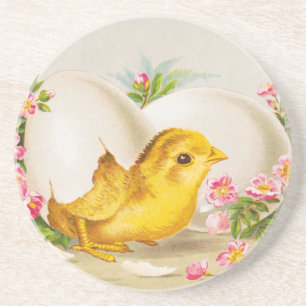 "Ein Osterangebot" Vintage-Victorian-Karte, 1884 Getränkeuntersetzer