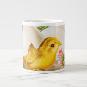 "Ein Osterangebot" Vintage-Victorian-Karte, 1884 Jumbo-Tasse