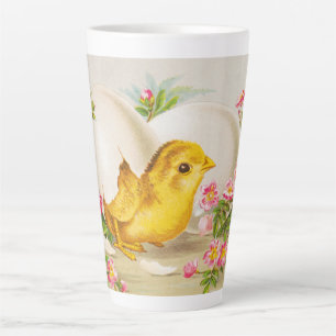 "Ein Osterangebot" Vintage-Victorian-Karte, 1884 Milchtasse