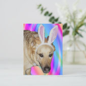 Ein Osterhase? Feiertagspostkarte (Stehend Vorderseite)