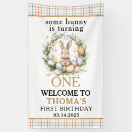 Ein Osterhasen macht einen 1. Geburtstag Banner