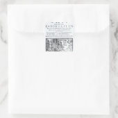 Ein Ould Schiff, das als Ermahnung bezeichnet wird Quadratischer Aufkleber (Tasche)