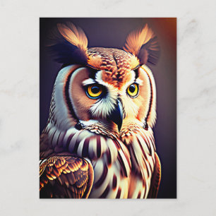 Ein Owl-Portrait Postkarte