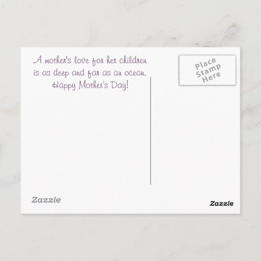 Ein Ozean der Liebe Postkarte (Text) (Rückseite)