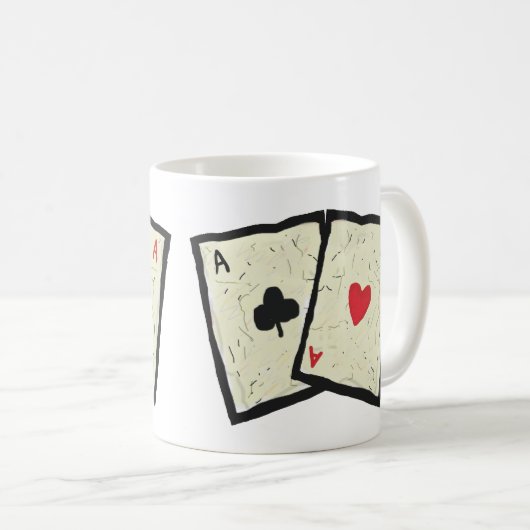 Ein Paar Asse Kaffeetasse (VorderseiteRechts)