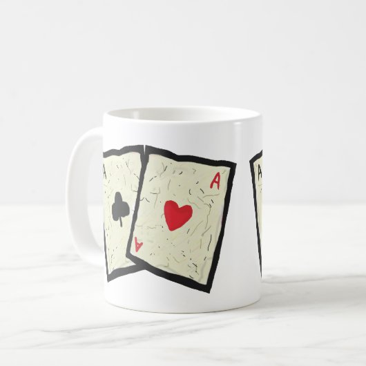 Ein Paar Asse Kaffeetasse (Vorderseite Links)