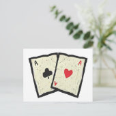 Ein Paar Asse Postkarte (Stehend Vorderseite)