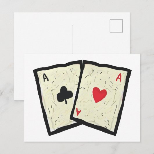 Ein Paar Asse Postkarte (Vorne/Hinten)