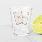 Ein Paar Asse Schnapsglas (Rückseite)