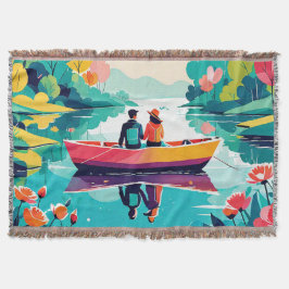 Ein Paar auf einem Boot in einem See - Koblenz wer Decke