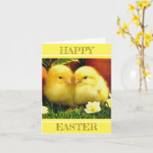 Ein Paar Baby Chicks im Frühling Karte (Gelbe Blume)
