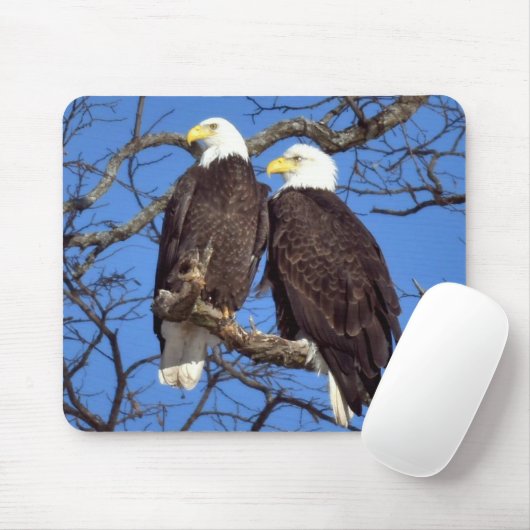 Ein Paar Bald-Adler Mousepad (Mit Mouse)