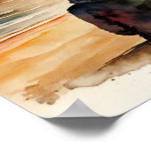 Ein Paar beim Sonnenuntergang Poster (Ecke)