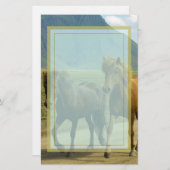 Ein Paar brauner isländischer Ponys Briefpapier (Vorne/Hinten)