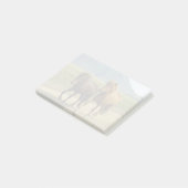 Ein Paar brauner isländischer Ponys Post-it Klebezettel (angewinkelt)