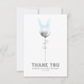 Ein paar Bunny Balloon Baby Dusche Klein Danke (Vorderseite)