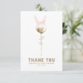 Ein paar Bunny Balloon Baby Dusche Klein Danke (Stehend Vorderseite)