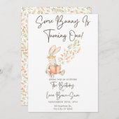 Ein paar Bunny Birthday Einladungen (Vorne/Hinten)