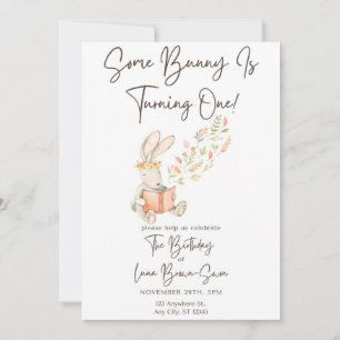 Ein paar Bunny Birthday Einladungen