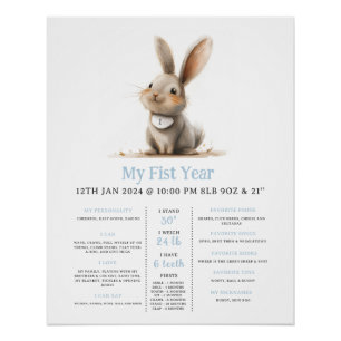 Ein paar Bunny First Milestone Poster