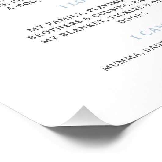 Ein paar Bunny First Milestone Poster (Ecke)