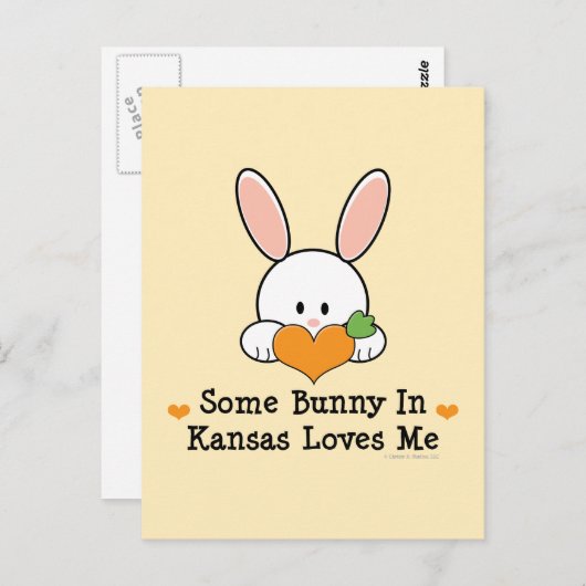 Ein paar Bunny in Kansas Lieben Me Postcard Postkarte (Vorne/Hinten)