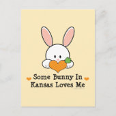 Ein paar Bunny in Kansas Lieben Me Postcard Postkarte (Vorderseite)