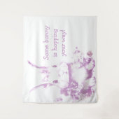 Ein paar Bunny kommt auf den Weg Baby Dusche Wandteppich (Vorderseite)