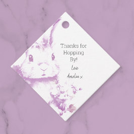 Ein paar Bunny kommt mit Baby Dusche Geschenkanhänger