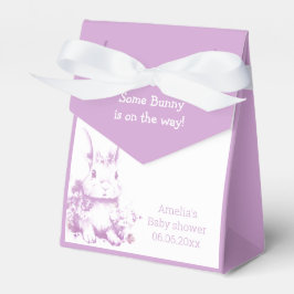 Ein paar Bunny kommt mit Baby Dusche Geschenkschachtel