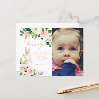 Ein paar Bunny macht ein Geburtstags-Foto Vielen D Postkarte