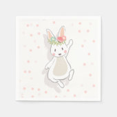 Ein paar Bunny Paper Napkin Erste Pink Girl Ostern Serviette (Vorderseite)