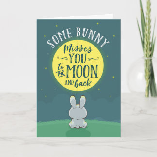 Ein paar Bunny verwirrt dich zum Mond und zurück Karte