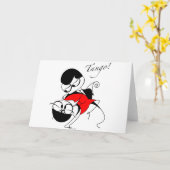 ein paar darstellende Tango-Schritte Karte (Gelbe Blume)