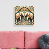 Ein Paar Dickhäuter Leinwanddruck (Insitu (Wohnzimmer))