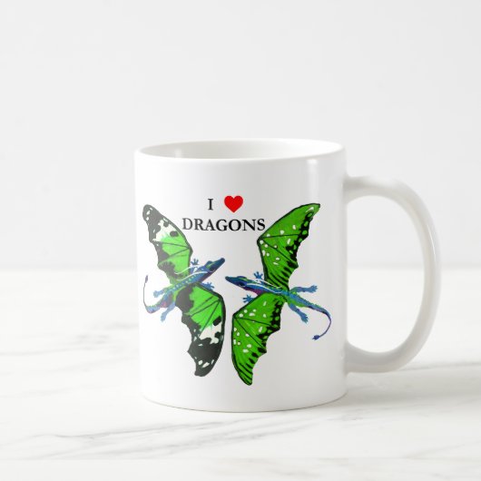 Ein Paar Drachen Kaffeetasse (Rechts)