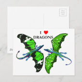 Ein Paar Drachen Postkarte (Vorne/Hinten)