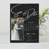 Ein paar Fotos Moderner Skriptkalender Save the Da (Stehend Vorderseite)