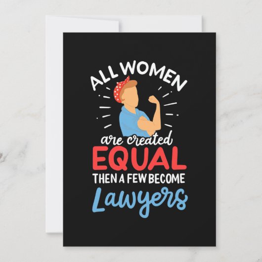 Ein paar Frauen werden Anwälte Einladung (Vorderseite)