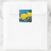 Ein Paar gelber Tangs Quadratischer Aufkleber (Tasche)