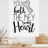 Ein paar Geschenke, die du an meinem Herzen hältst Poster (Küche)