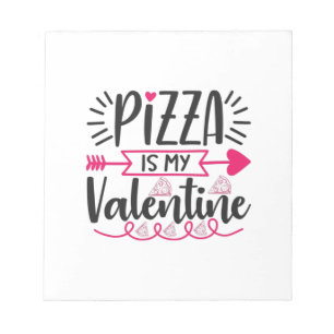 Ein paar Geschenke Pizza ist mein Valentine Notizblock