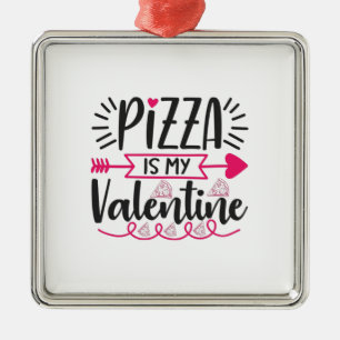 Ein paar Geschenke Pizza ist mein Valentine Ornament Aus Metall